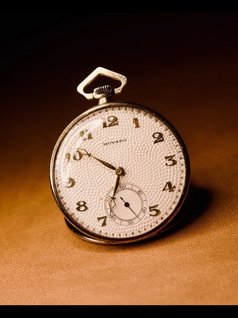 ⏱️ Antique Movado Grand Prix Sureté Pocket Watch 14K Gold Vintage Swiss ⏱️